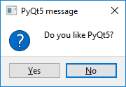 PyQt5 訊息框